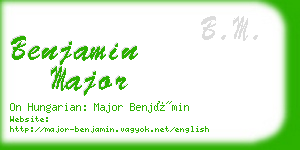 benjamin major business card